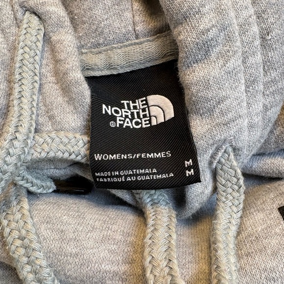 The North Face Box Logo Hoodie Womens Medium Gray Pullover Back Graphic - Picture 5 of 6